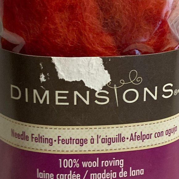 24 Dimensions FeltWorks 100% Wool Red Curly Roving 0.25oz Needle Felting Crafts - Picture 3 of 16